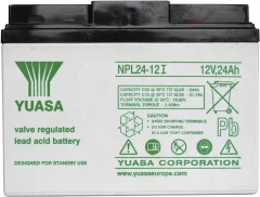 Svinčev akumulator 12 V 24 Ah Yuasa NPL24-12 svinčevo-koprenast (AGM) 166 x 125 x 175 mm M5-vijačni priklop\, brez vzdrževanja
