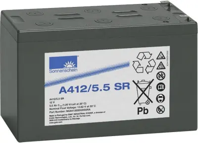 Svinčev akumulator 12 V 5.5 Ah GNB Sonnenschein A412/5\,5 SR NGA41205D5HS0RA svinčevo-gelni 152 x 98 x 66 mm ploščati vtič 6.3 mm
