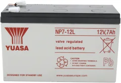 Svinčev akumulator 12 V 7 Ah Yuasa NP7-12 L YUANP7-12L svinčevo-koprenast (AGM) 151 x 98 x 65 mm ploščati vtič 6.35 mm
