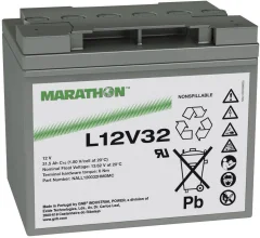 GNB Marathon L12V32 NALL120032HM0MC svinčeni akumulator 12 V 31.5 Ah svinčevo-koprenast (Š x V x G) 198 x 175 x 168 mm M6-vijačni priklop brez vzdrževanja