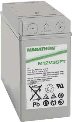 GNB Marathon EXIM12V35FT NAMF120035HM0FB svinčeni akumulator 12 V 35 Ah svinčevo-koprenast (ŠxVxG) 107 x 189 x 280mm M6-vijačni priklop brez vzdrževan