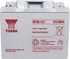 Svinčev akumulator 12 V 38 Ah Yuasa NP38-12 svinčevo-koprenast (AGM) 197 x 170 x 165 mm M5-vijačni priklop\, brez vzdrževanja