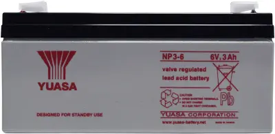 Svinčev akumulator 6 V 3 Ah Yuasa NP3-6 svinčevo-koprenast (AGM) 134 x 64 x 34 mm ploščati vtič 4.8 mm brez vzdrževanja
