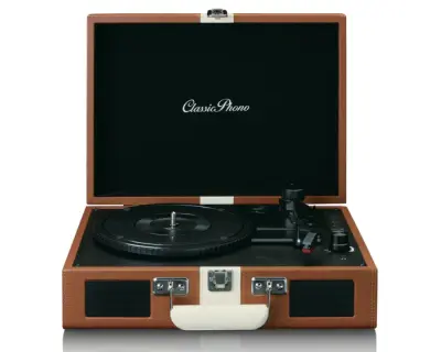 Gramofon v kovčku LENCO TT-120BNWH