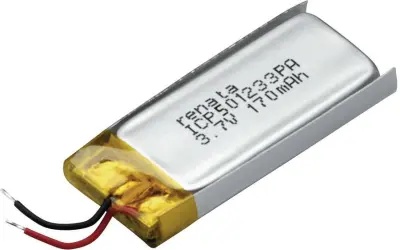 LiPo-akumulator Renata ICP501233PA\, 3\, 7 V\, 175 mAh\, ICP061235\, (D x Š x V) 35 x 12 x 5\, 3 mm 100689