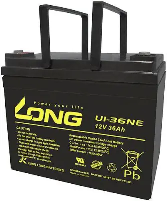 Long U1-36NE U1-36NE svinčeni akumulator 12 V 36 Ah svinčevo-koprenast (ŠxVxG) 196 x 169 x 130mm M6-vijačni priklop obstojnostni cikel, nizko samopraz