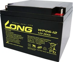 Long WP26-12 WP26-12 svinčeni akumulator 12 V 26 Ah svinčevo-koprenast (Š x V x G) 166 x 125 x 175 mm M5-vijačni priklop vds certifikacija\, nizko samopraznjenje\, brez vzdrževanja