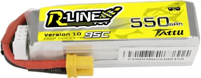 Tattu lipo akumulatorski paket za modele 11.1 V 550 mAh Število celic: 3 95 C mehka torba XT30
