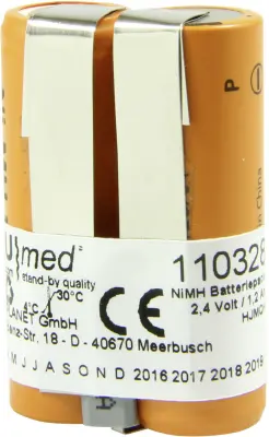 Akku Med akumulator za medicinsko tehniko Nadomešča originalno baterijo (original) 4860 501.002 Eppendorf 2.4 V 1200 mAh