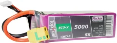 Hacker lipo akumulatorski paket za modele 18.5 V 5000 mAh Število celic: 5 20 C mehka torba XT90