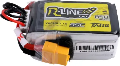 Tattu lipo akumulatorski paket za modele 14.8 V 850 mAh Število celic: 4 95 C mehka torba XT60