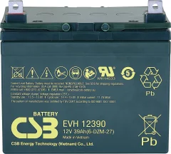 Svinčev akumulator 12 V 39 Ah CSB Battery EVH 12390 EVH12390 svinčeno-koprenasti (AGM) (Š x V x G) 196 x 178 x 155 mm M6 vijačni priključek stabilni cikli\, brez vzdrževanja