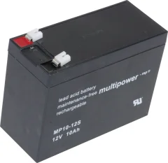 multipower PB-12-10-4\,8 MP10-12S svinčeni akumulator 12 V 10 Ah svinčevo-koprenast (Š x V x G) 151 x 118.5 x 65 mm ploščati vtič\, 6\,35 mm brez vzdrževanja\, nizko samopraznjenje