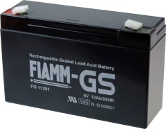 Fiamm PB-6-12 FG11201 svinčeni akumulator 6 V 12 Ah svinčevo-koprenast (Š x V x G) 151 x 99 x 50 mm ploščati vtič 4\,8 mm brez vzdrževanja\, nizko samopraznjenje\, vds certifikacija
