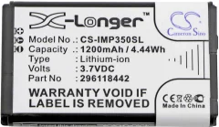 CS Cameron Sino akumulatorska baterija za POS terminal Nadomešča originalno baterijo (original) 296118442 Ingenico 3.7 V 1200 mAh