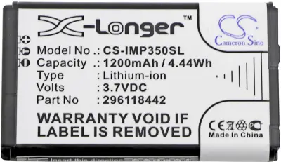 CS Cameron Sino akumulatorska baterija za POS terminal Nadomešča originalno baterijo (original) 296118442 Ingenico 3.7 V 1200 mAh