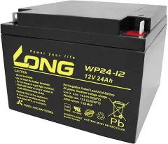 Long WP24-12 WP24-12 svinčeni akumulator 12 V 24 Ah svinčevo-koprenast (Š x V x G) 166 x 125 x 175 mm M5-vijačni priklop vds certifikacija\, nizko samopraznjenje\, brez vzdrževanja