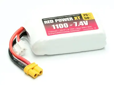 Red Power lipo akumulatorski paket za modele 7.4 V 1100 mAh   mehka torba XT60