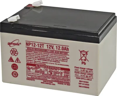 EnerSys Genesis NP12-12 svinčeni akumulator 12 V 12 Ah svinčevo-koprenast (ŠxVxG) 151 x 100 x 98mm ploščati vtič, 6,35mm brez vzdrževanja, vds certifi