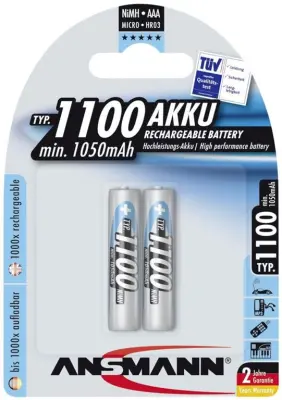 Ansmann HR03 micro (AAA)-akumulator NiMH 1050 mAh 1.2 V 2 kos