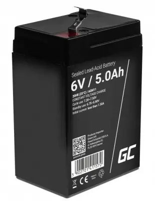 Green Cell  AGM11 svinčeni akumulator 6 V 5 Ah svinčevo-gelni (Š x V x G) 70 x 107 x 47 mm ploščati vtič 4\,8 mm obstojnostni cikel\, brez vzdrževanja