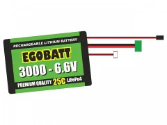 Modelna baterijska baterija (LiIon) LiFe baterija EGOBATT 3000 - 6\,6 V (25C) Pichler life akumulatorski paket za modele 6.6 V 3000 mAh  25 C blok XH