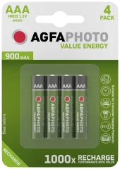 Micro (AAA) akumulator NiMH AgfaPhoto HR03 900 mAh 1.2 V 4 kosi