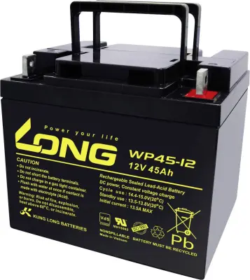 Long WP45-12 WP45-12 svinčeni akumulator 12 V 45 Ah svinčevo-koprenast (ŠxVxG) 199 x 171 x 166mm M6-vijačni priklop vds certifikacija, nizko samoprazn