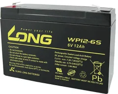 Long WP12-6S WP12-6S svinčeni akumulator 6 V 12 Ah svinčevo-koprenast (Š x V x G) 151 x 99 x 50 mm ploščati vtič 4\,8 mm nizko samopraznjenje\, brez vzdrževanja