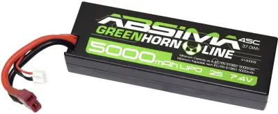 Modelarski akumulatorski komplet (LiPo) 7.4 V 5000 45 C Absima Hardcase T-vtični sistem