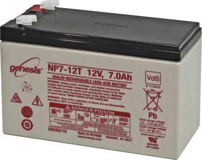EnerSys Genesis NP7-12-WT svinčeni akumulator 12 V 7 Ah svinčevo-koprenast (ŠxVxG) 151 x 100 x 65mm ploščati vtič, 6,35mm brez vzdrževanja, vds certif