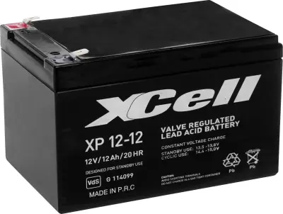 Svinčev akumulator 12 V 12 Ah XCell XP1212 XCEXP1212 Blei-Vlies (AGM) (B x H x T) 151 x 101 x 98mm ploščati vtič 6.35mm vzdrževanje ni potrebno, VDS-c