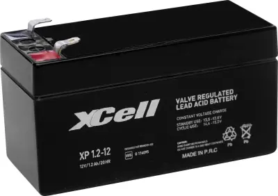 Svinčev akumulator 12 V 1.2 Ah XCell XP1.212 XCEXP1.212 Blei-Vlies (AGM) (B x H x T) 97 x 52 x 44mm ploščati vtič 4.8mm vzdrževanje ni potrebno, VDS-c