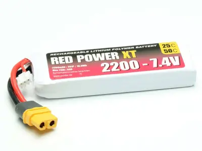 Red Power lipo akumulatorski paket za modele 7.4 V 2200 mAh   mehka torba XT60