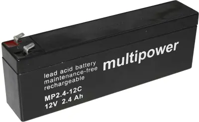multipower PB-12-2,4-4,8 MP2,4-12C svinčeni akumulator 12 V 2.4 Ah svinčevo-koprenast (ŠxVxG) 178 x 66 x 34.5mm ploščati vtič 4,8mm obstojnostni cikel