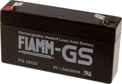 Fiamm PB-6-1,2-4,8 FG10121 svinčeni akumulator 6 V 1.2 Ah svinčevo-koprenast (ŠxVxG) 97 x 58 x 54mm ploščati vtič 4,8mm brez vzdrževanja, nizko samopr