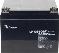 Vision Akkus CP12240DX CP12240DX svinčeni akumulator 12 V 24 Ah svinčevo-koprenast (Š x V x G) 166 x 125 x 175 mm M5-vijačni priklop brez vzdrževanja\, obstojnostni cikel Svinčev akumulator