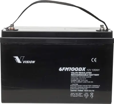 Vision Akkus FM-Serie 6FM100DX solarni akumulator 12 V 100 Ah svinčevo-koprenast (ŠxVxG) 330 x 215 x 171mm M8-vijačni priklop Solarni akumulator 12 V