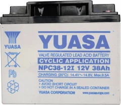 Svinčev akumulator 12 V 38 Ah Yuasa NPC38-12 svinčevo-koprenast (AGM) 197 x 170 x 165 mm M5-vijačni priklop\, brez vzdrževanja