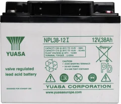 Svinčev akumulator 12 V 38 Ah Yuasa NPL38-12 svinčevo-koprenast (AGM) 197 x 170 x 165 mm M5-vijačni priklop\, brez vzdrževanja