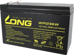 Long WP1236W WP1236W svinčeni akumulator 12 V 9 Ah svinčevo-koprenast (Š x V x G) 151 x 102 x 65 mm ploščati vtič\, 6\,35 mm nizko samopraznjenje\, brez vzdrževanja