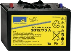 GNB Sonnenschein Solar-Block SB12/75 A NGSB120075HS0CA solarni akumulator 12 V 75 Ah svinčevo-gelni (Š x V x G) 330 x 236 x 171 mm konusni pol