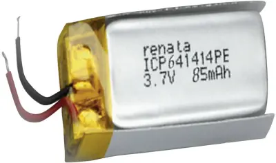 LiPo-akumulator Renata ICP641414PE\, 3\, 7 V\, 85 mAh\, ICP071517\, (D x Š x V) 14\, 9 x 16\, 8 x 6.8 mm 100694