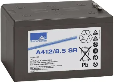 GNB Sonnenschein A412/8,5 SR NGA41208D5HS0RA svinčeni akumulator 12 V 8.5 Ah svinčevo-gelni (ŠxVxG) 152 x 98 x 98mm ploščati vtič, 6,35mm brez vzdržev