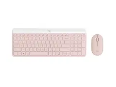 LOGITECH MK470, brezžični komplet tipkovnice in miške, roza