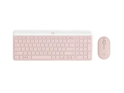 LOGITECH MK470, brezžični komplet tipkovnice in miške, roza