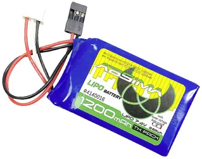 Absima lipo akumulatorski paket za modele 7.4 V 1200 mAh Število celic: 2  mehka torba JR / Futaba