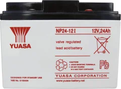 Svinčev akumulator 12 V 24 Ah Yuasa NP24-12 svinčevo-koprenast (AGM) 166 x 125 x 175 mm M5-vijačni priklop\, brez vzdrževanja
