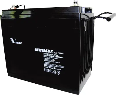 Vision Akkus 6FM134DX 6FM134DX svinčeni akumulator 12 V 134 Ah svinčevo-koprenast (ŠxVxG) 341 x 287 x 173mm M8-vijačni priklop brez vzdrževanja, obsto