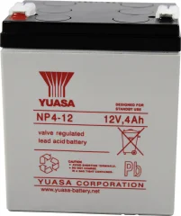Svinčev akumulator 12 V 4 Ah Yuasa NP4-12 svinčevo-koprenast (AGM) 90 x 106 x 70 mm ploščati vtič 4.8 mm brez vzdrževanja